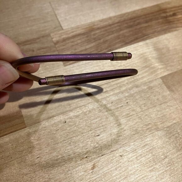 Retro bracelet, interesting triangle design, light purple color - Picture 2 of 3